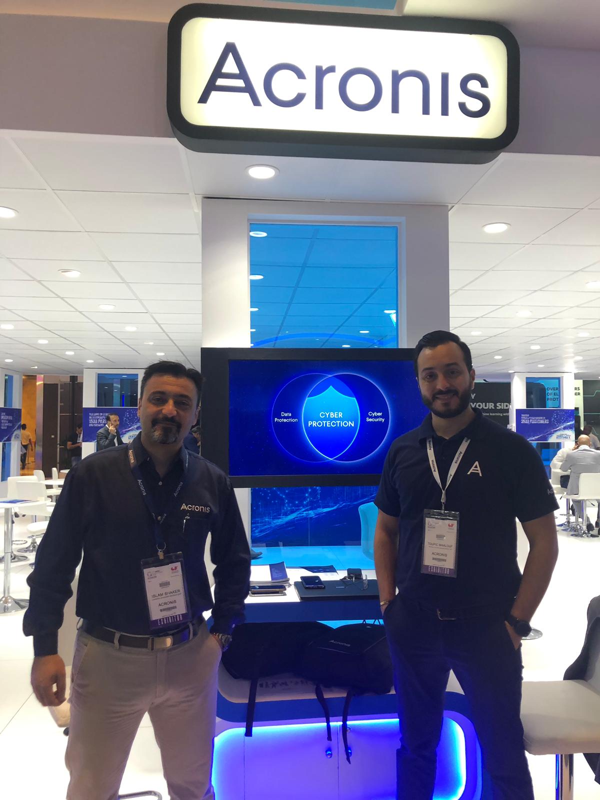 Islam Shaker and Toufic Maalouf at Acronis Stand at GITEX 2019